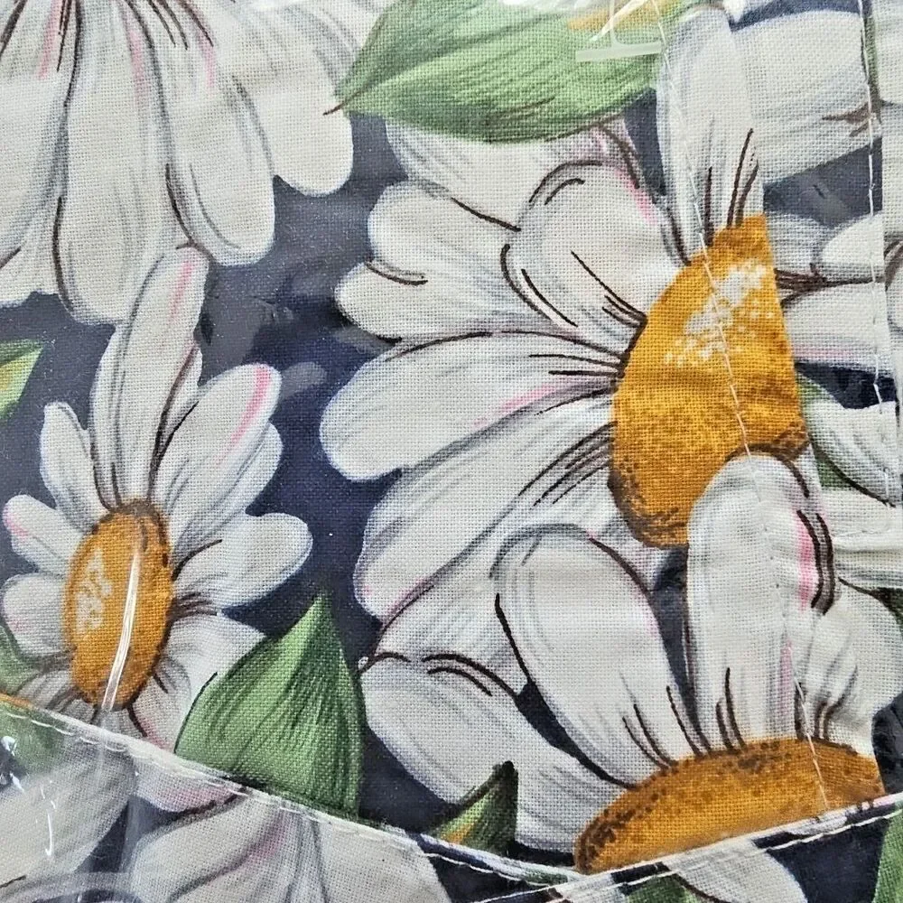 Tobin Home Fashions Daisies Apron NEW NOS Vintage White Daisy 100% Cotton Turkey